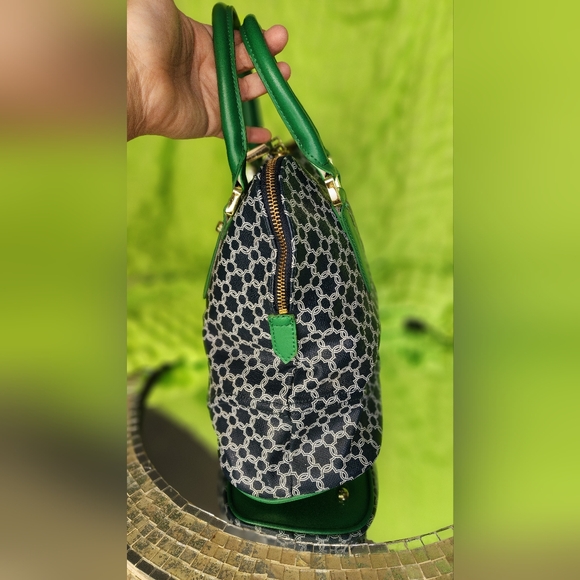 Ivanka Trump Green And Blue Satchel - Picture 7 of 13